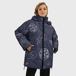 Куртка зимняя женская Космо киски, цвет: 3D-черный — фото 2