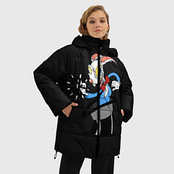 Куртка зимняя женская Cuphead - Хопус Покус, цвет: 3D-черный — фото 2