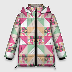 Куртка зимняя женская Геометрическая иллюзия, цвет: 3D-черный