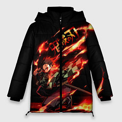 Куртка зимняя женская Demon Slayer, цвет: 3D-светло-серый