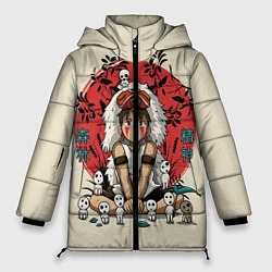 Куртка зимняя женская Princess Mononoke, цвет: 3D-черный