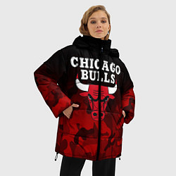 Куртка зимняя женская CHICAGO BULLS, цвет: 3D-черный — фото 2