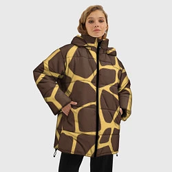 Куртка зимняя женская Окрас жирафа, цвет: 3D-светло-серый — фото 2