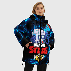 Куртка зимняя женская BRAWL STARS 8-BIT, цвет: 3D-черный — фото 2