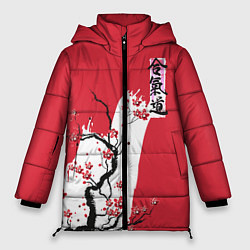 Куртка зимняя женская Сакура Айкидо, цвет: 3D-черный