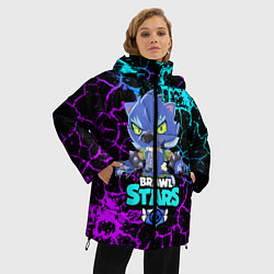 Куртка зимняя женская BRAWL STARS LEON ОБОРОТЕНЬ, цвет: 3D-черный — фото 2