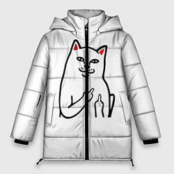 Куртка зимняя женская Meme Cat, цвет: 3D-светло-серый