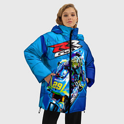 Куртка зимняя женская Suzuki MotoGP, цвет: 3D-светло-серый — фото 2
