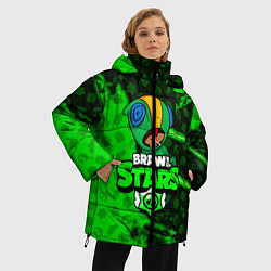 Куртка зимняя женская BRAWL STARS:LEON, цвет: 3D-черный — фото 2