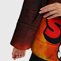 Куртка зимняя женская Brawl Stars - Crow, цвет: 3D-красный — фото 2