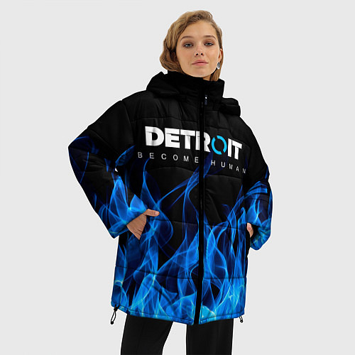 Женская зимняя куртка DETROIT: BECOME HUMAN / 3D-Красный – фото 3