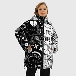 Куртка зимняя женская LIL PEEP LOGOBOMBING, цвет: 3D-черный — фото 2