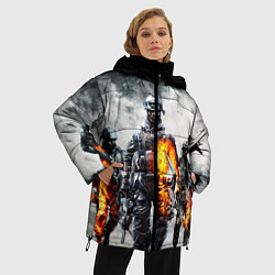 Куртка зимняя женская Battlefield, цвет: 3D-черный — фото 2