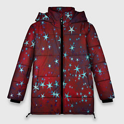 Куртка зимняя женская Звезды, цвет: 3D-черный