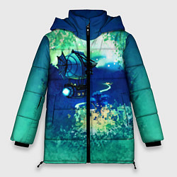 Куртка зимняя женская Звездный дирижабль, цвет: 3D-черный