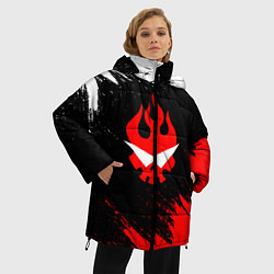 Куртка зимняя женская GURREN LAGANN, цвет: 3D-красный — фото 2