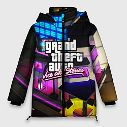 Куртка зимняя женская GTA:VICE CITY, цвет: 3D-светло-серый