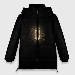 Куртка зимняя женская Банка со светлячками, цвет: 3D-светло-серый