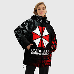 Куртка зимняя женская RESIDENT EVIL UMBRELLA CORP, цвет: 3D-красный — фото 2