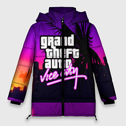 Куртка зимняя женская GTA:VICE CITY, цвет: 3D-черный
