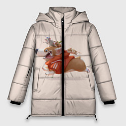 Куртка зимняя женская КОРГИ И МЫШАТА, цвет: 3D-светло-серый