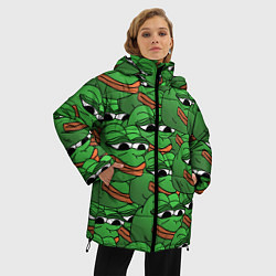 Куртка зимняя женская Pepe The Frog, цвет: 3D-черный — фото 2
