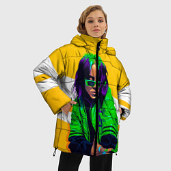 Куртка зимняя женская Green Eilish, цвет: 3D-черный — фото 2