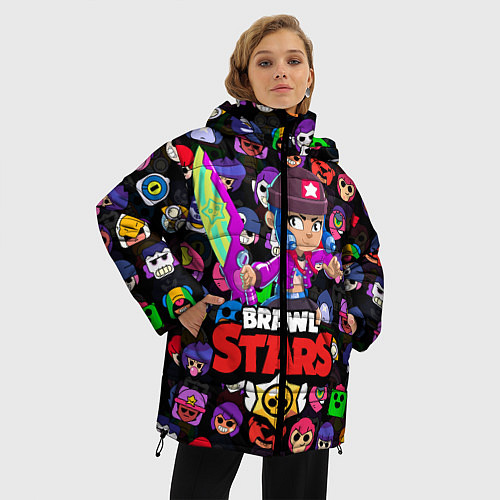 Женская зимняя куртка BRAWL STARS BIBI / 3D-Светло-серый – фото 3