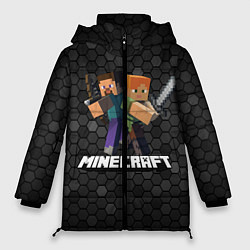 Куртка зимняя женская Minecraft Майнкрафт, цвет: 3D-светло-серый