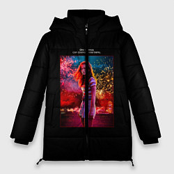 Куртка зимняя женская Очень странные дела, цвет: 3D-черный
