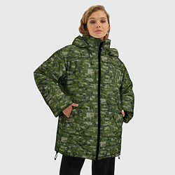 Куртка зимняя женская Камуфляж, цвет: 3D-черный — фото 2