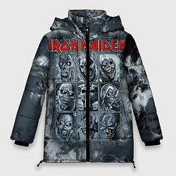 Куртка зимняя женская Iron Maiden, цвет: 3D-красный