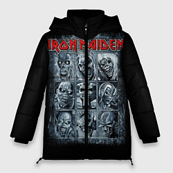 Куртка зимняя женская Iron Maiden, цвет: 3D-красный