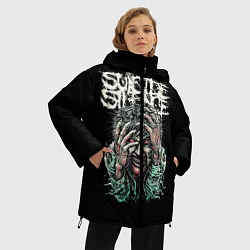 Куртка зимняя женская Suicide silence, цвет: 3D-черный — фото 2