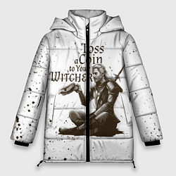 Куртка зимняя женская ВЕДЬМАКУ ЗАПЛАТИТЕ, цвет: 3D-черный