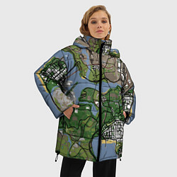 Куртка зимняя женская San andreas, цвет: 3D-красный — фото 2