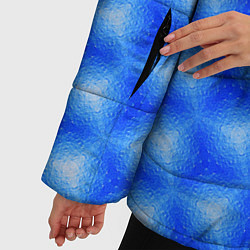 Куртка зимняя женская Синие соты, цвет: 3D-черный — фото 2