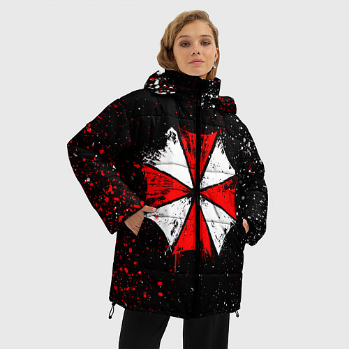 Женская зимняя куртка RESIDENT EVIL UMBRELLA / 3D-Красный – фото 3