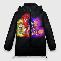 Куртка зимняя женская Соник и команда, цвет: 3D-черный