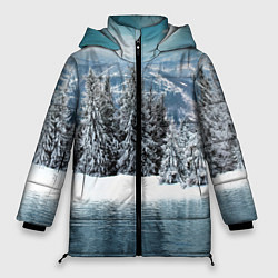 Куртка зимняя женская Зимний лес, цвет: 3D-черный