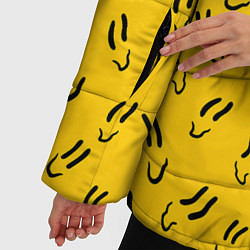 Куртка зимняя женская Пошлая Молли Смайлики, цвет: 3D-светло-серый — фото 2