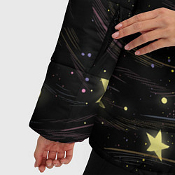 Куртка зимняя женская Звезды, цвет: 3D-черный — фото 2