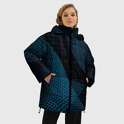 Куртка зимняя женская Сетка, цвет: 3D-черный — фото 2