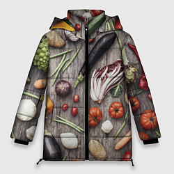 Куртка зимняя женская Еда, цвет: 3D-черный