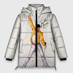 Куртка зимняя женская Фредди Меркьюри автограф, цвет: 3D-черный