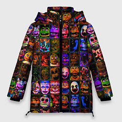 Куртка зимняя женская Five Nights At Freddy's, цвет: 3D-светло-серый
