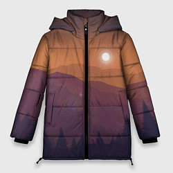 Куртка зимняя женская Горы, цвет: 3D-красный