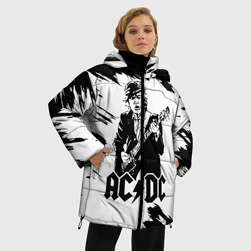 Женская зимняя куртка ACDC / 3D-Красный – фото 3
