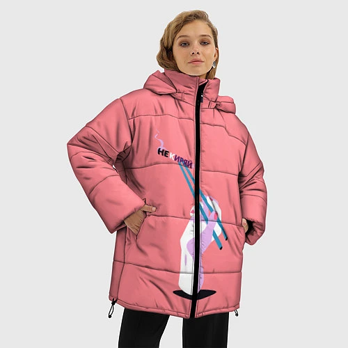 Женская зимняя куртка Не киряй / 3D-Красный – фото 3