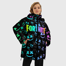 Куртка зимняя женская Fortnite & Marshmello, цвет: 3D-черный — фото 2